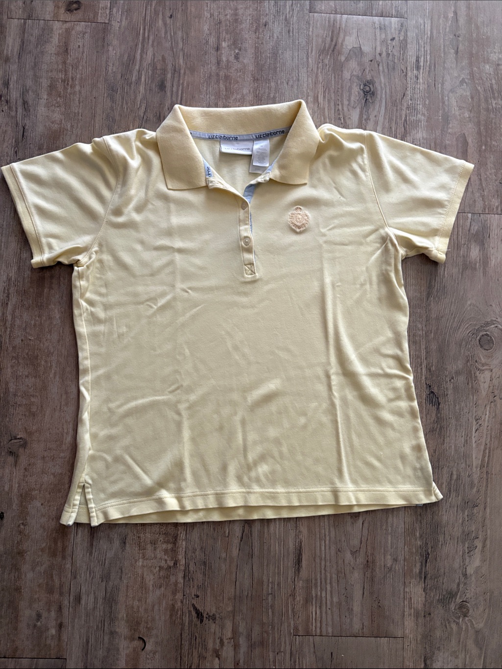 Vintage Liz Claiborne Pale Yellow Girls' Polo Shirt